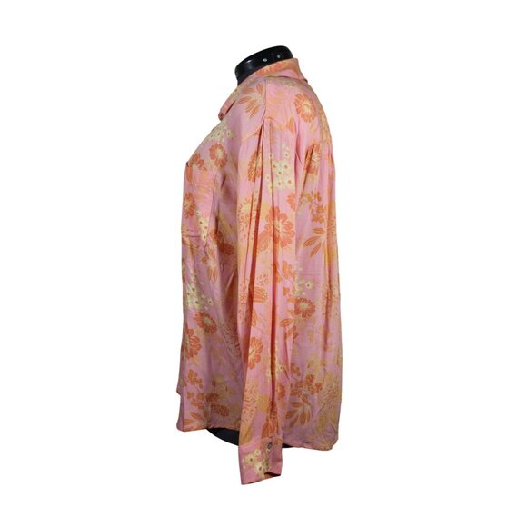 Z Supply women's Ruby‎ long sleeve floral collared button front shirt M - Picture 2 of 9